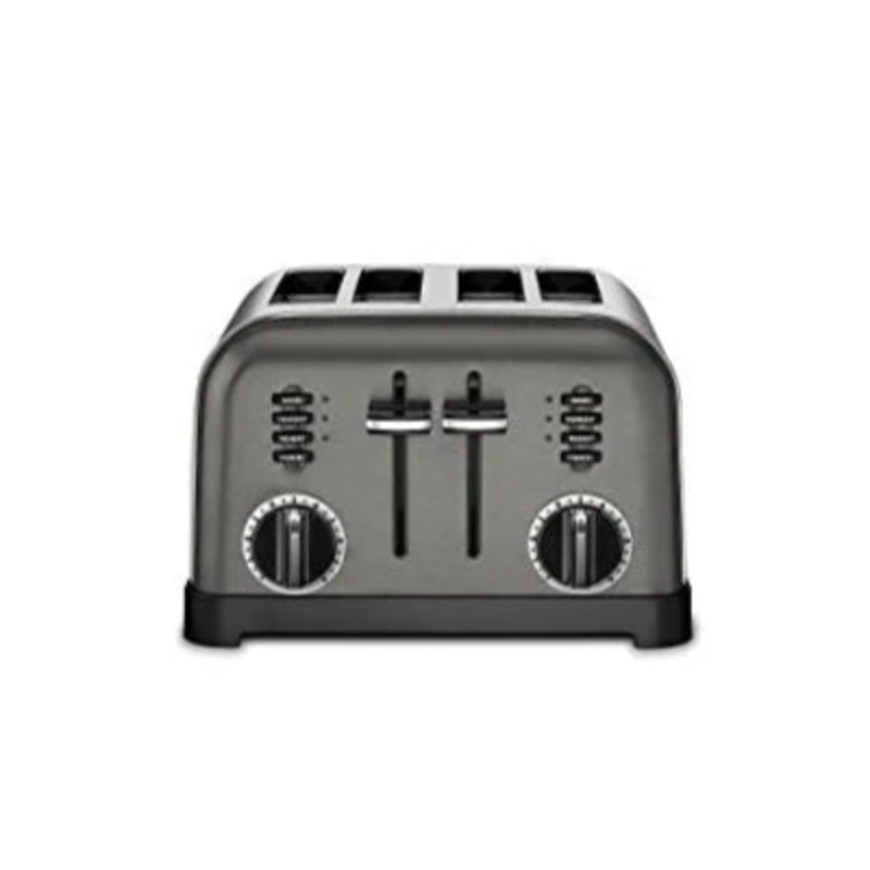 4-Slice Classic Toaster – Black Stainless Steel