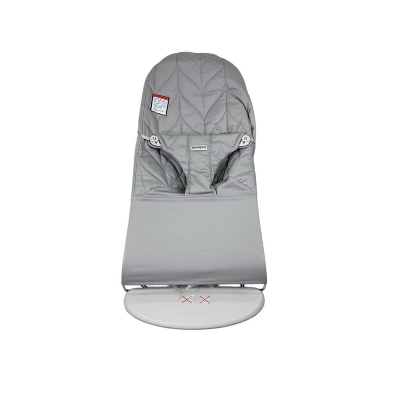 BabyBjorn Bouncer Bliss, Dark Gray Frame, Light Gray Cotton Petal Quilt