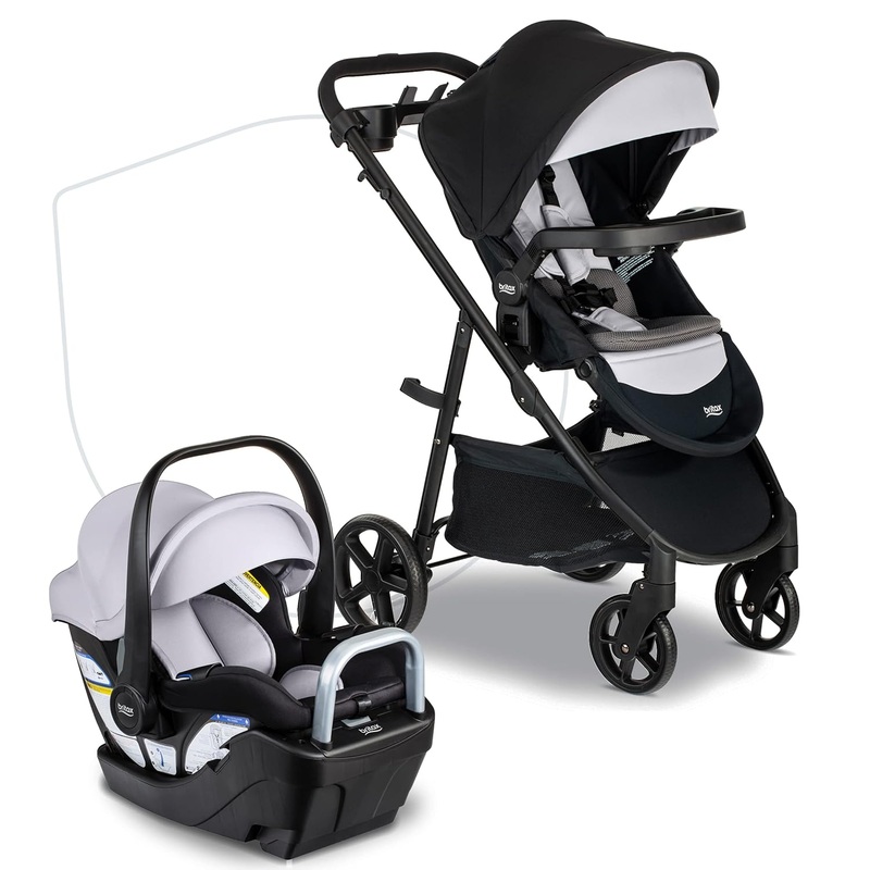 Britax Willow Brook S+ Travel System, Glacier Onyx, 2024