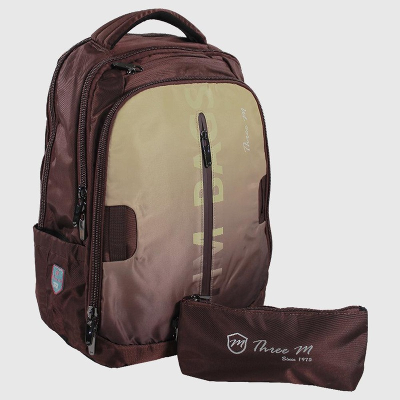 Brown 20 Inches Backpack + Pencil Case