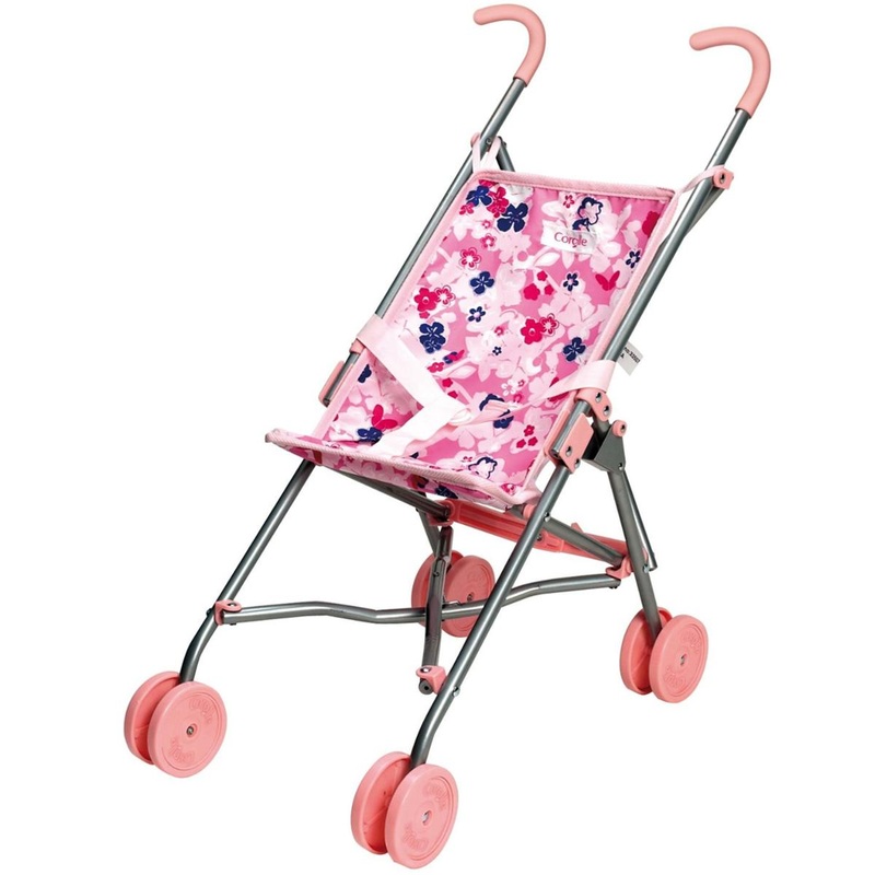Corolle Umbrella Doll Stroller – Pink Floral