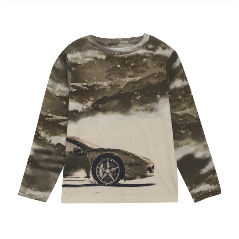 Minymo Long Sleeve Car T-Shirt – Sepia