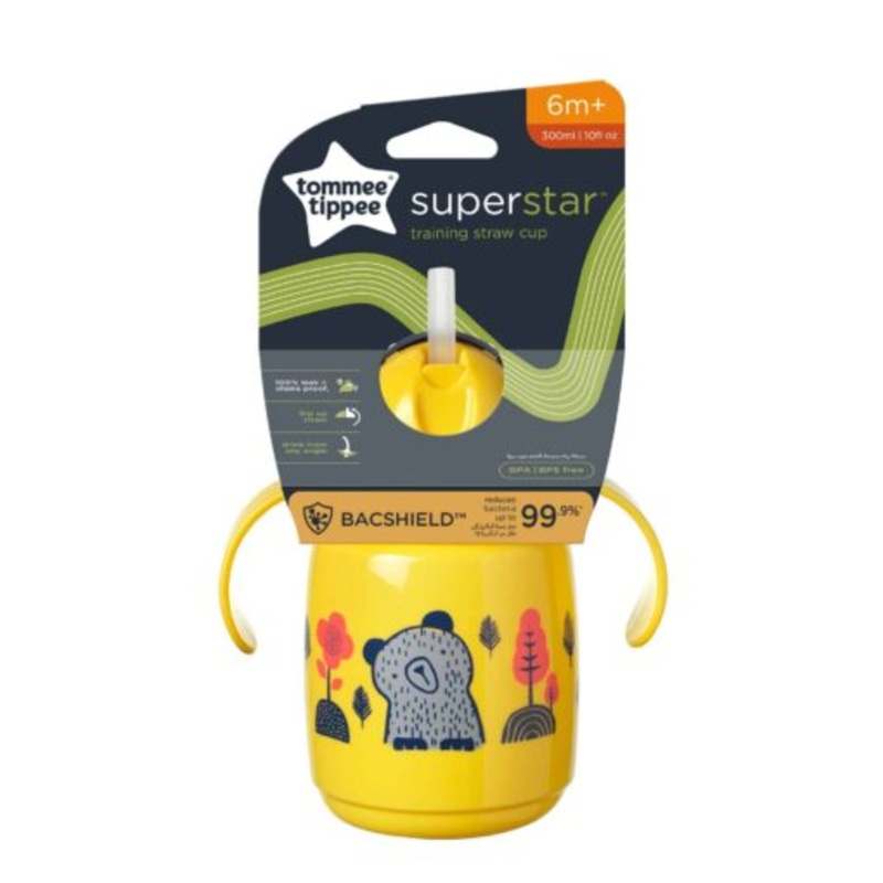 Tommee Tippee Superstar Weighted Straw Cup for Toddlers – Yellow