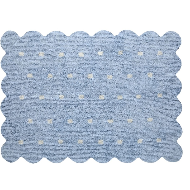 Lorena Canals Reversible Biscuit Rug – Blue/Beige (4′ x 5′ 3″)