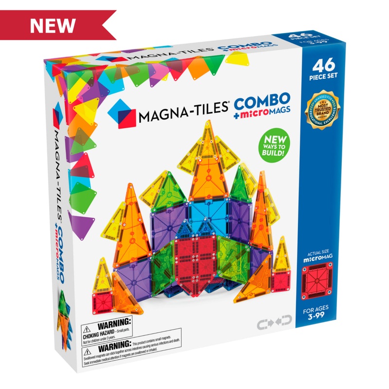 Valtech Magna-Tiles Combo + MicroMags 46 Piece Set