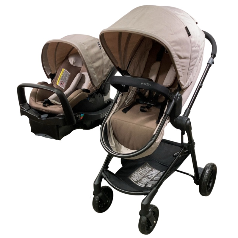 Evenflo Pivot Modular Travel System Stroller, 2023, Desert Tan