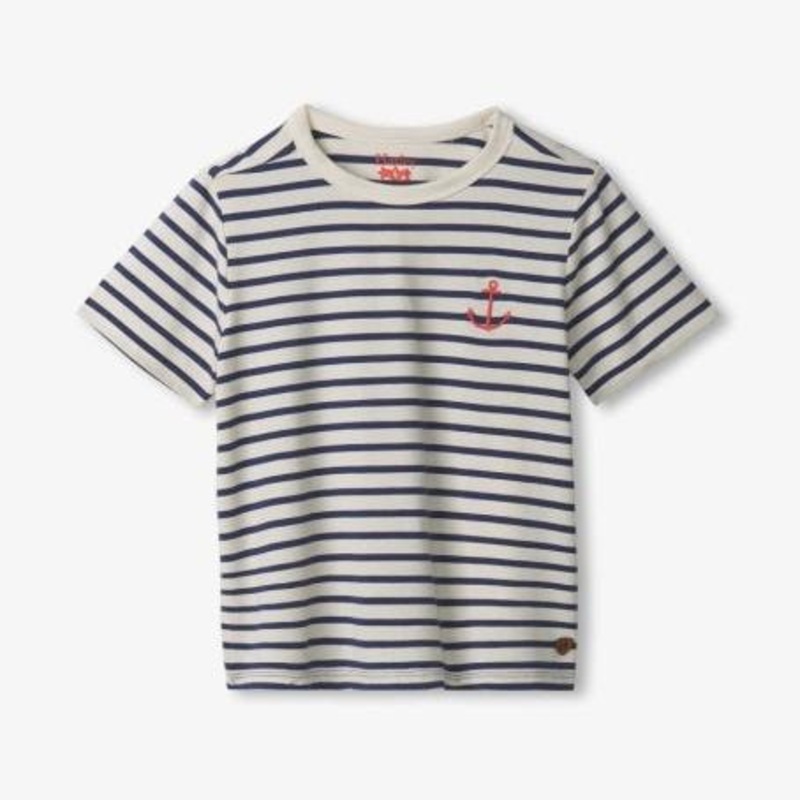 Hatley Blue Indigo Stripe Bamboo Tee | Cami Lace