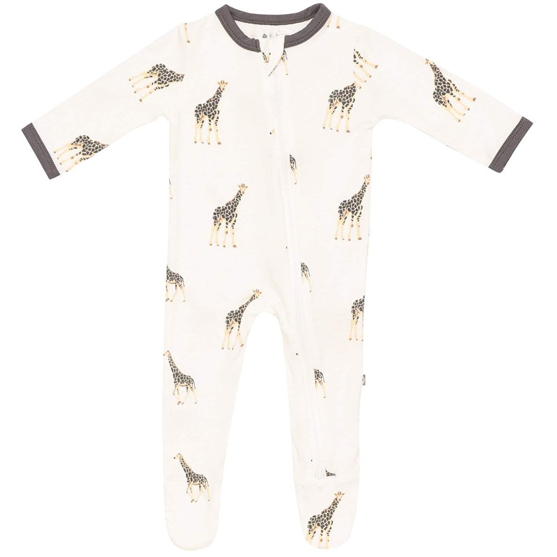 Kyte Baby Printed Zippered Footie – Giraffe (0-3 months)