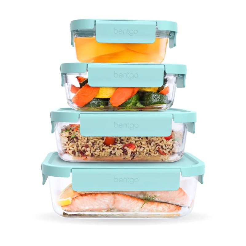 Leak-Proof Food Storage Set – 8 Piece, Soft Aqua