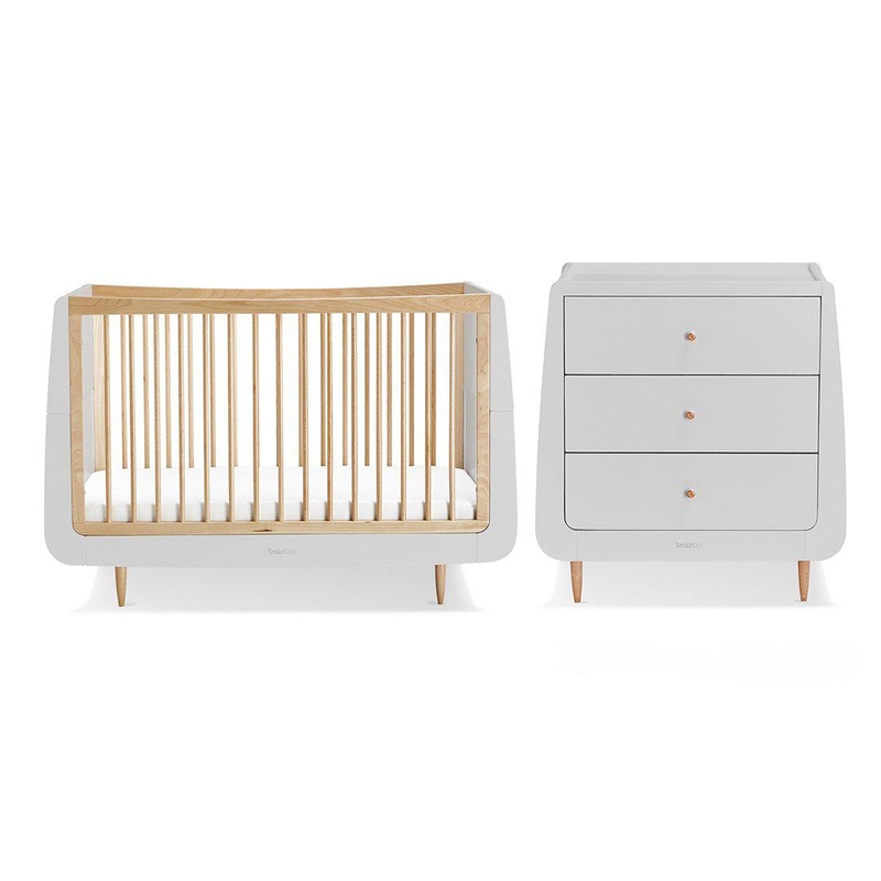 SnuzKot Skandi 2 Piece Nursery Furniture Set – Skandi Natural