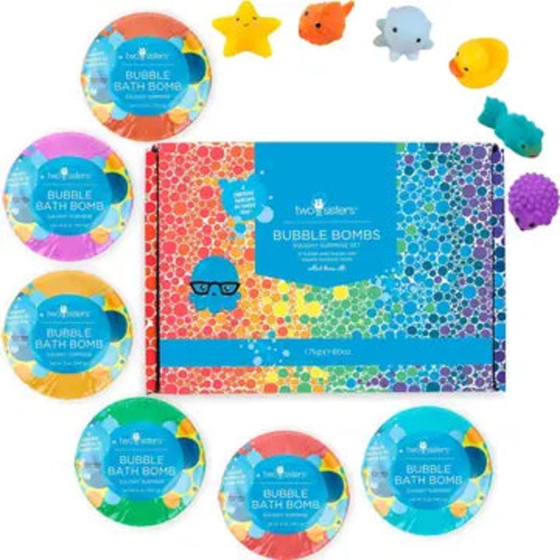 Squishy Kids Bath Bombs Gift Set with Toys Inside  6 Pack