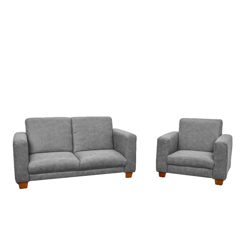 As We Grow Modern Chair and Sofa Set- Distressed Gray