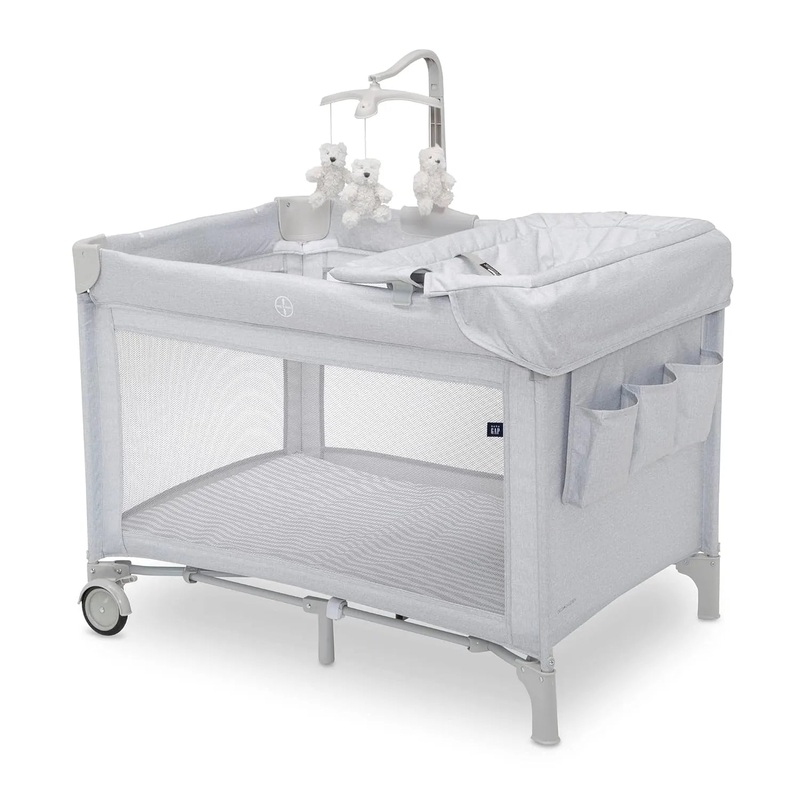 BabyGap Deluxe Play Yard – Gray Stripes