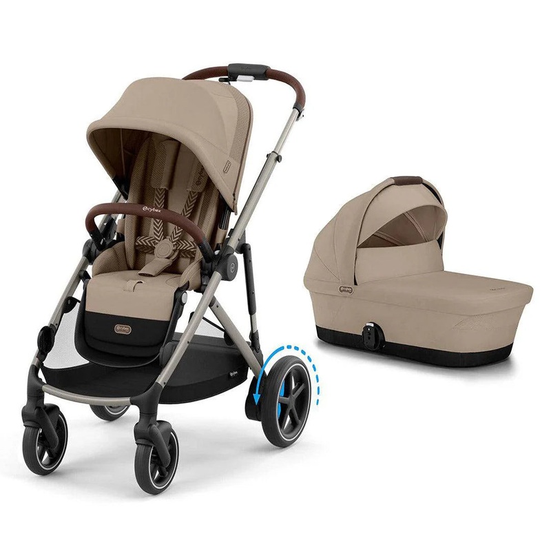 Cybex eGazelle S Pushchair & Carrycot  – Almond Beige