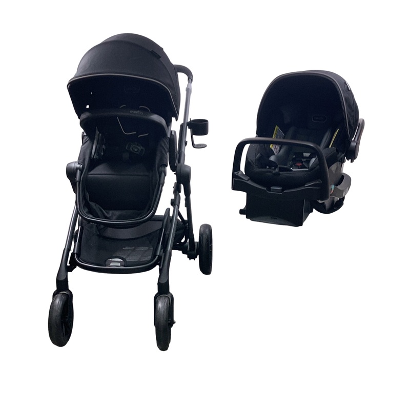 Evenflo Pivot Xpand Modular Travel System Stroller, 2023, Ayrshire Black