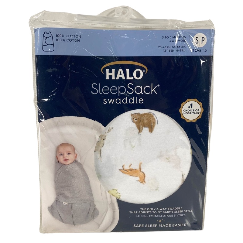 Halo SleepSack Swaddle, S, Forest Friends