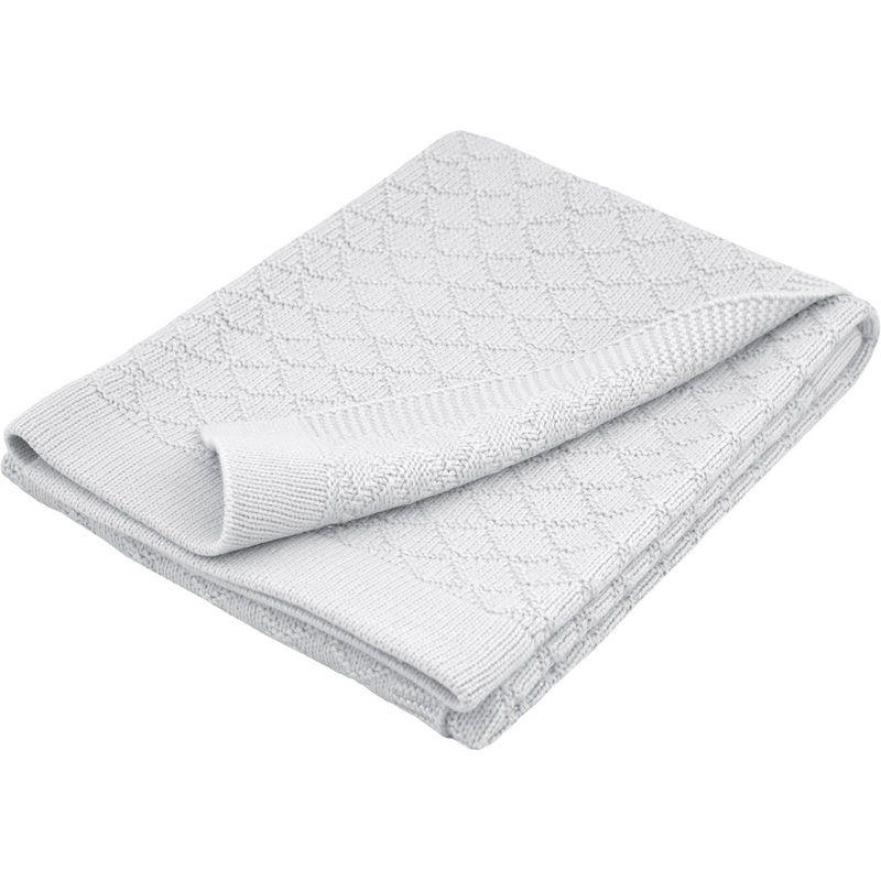 Just Born Sparkle Chevron Sweater Knit Stroller Blanket – Gray