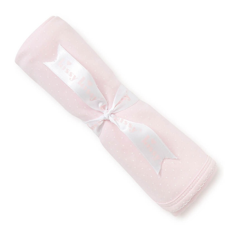 Kissy Kissy Print Blanket Dot Pink/White