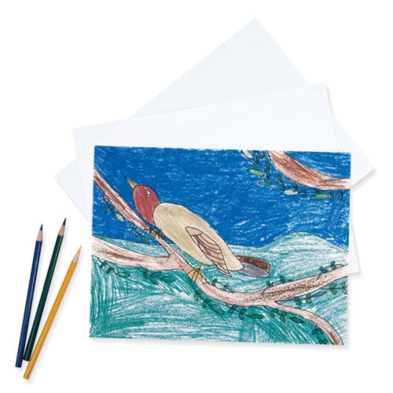 Bright White Sulphite Drawing Paper, Premium Weight, 9″ x 12″, 80#