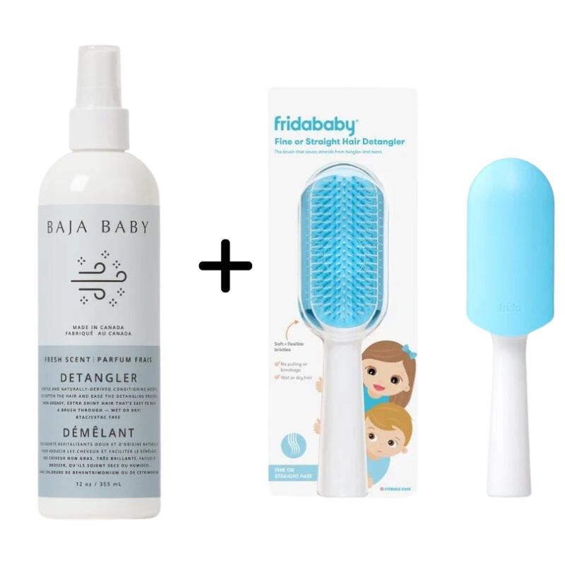 Detangler + Hair Brush Set