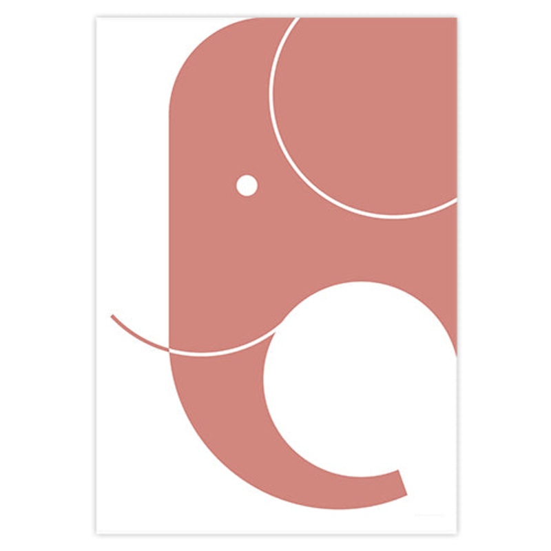 German Elephant Print – Pink