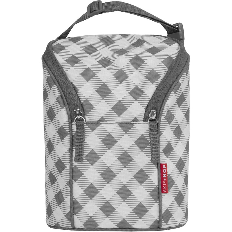 Skip Hop Grab & Go Double Bottle Bag – Gingham