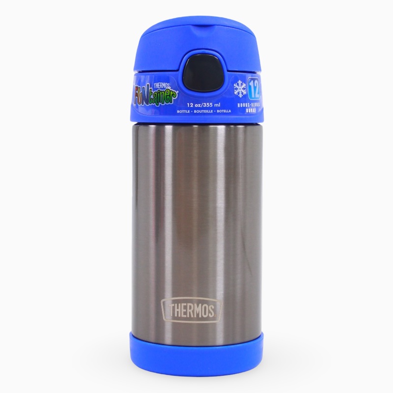 Thermos Funtainer Vacuum Insulated Straw Bottle – Smoke (355 ml)