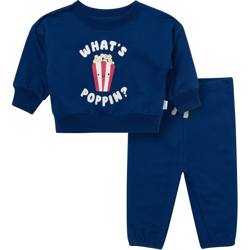 2-Piece Baby Boys What’s Poppin Sweatshirt Set