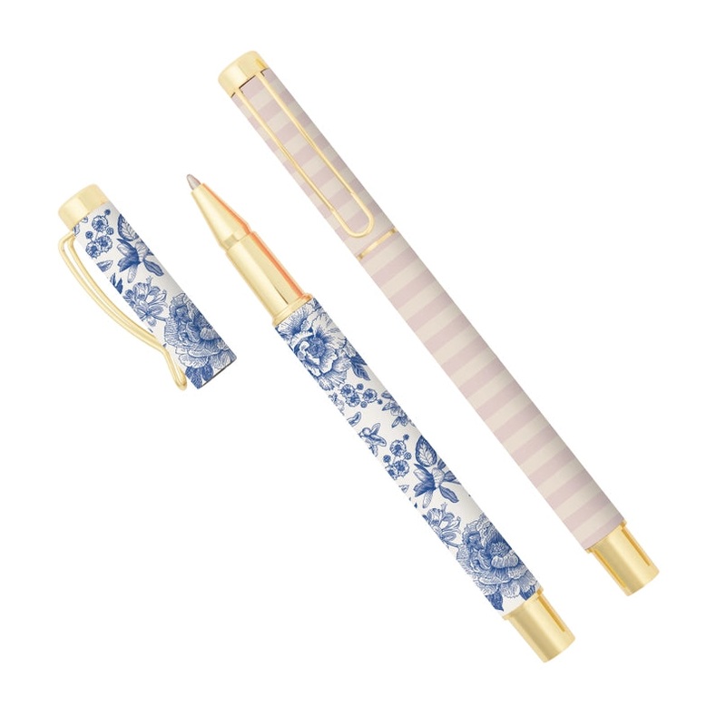 Blue Delft Metal Pen Set – Home Decor & Gifts