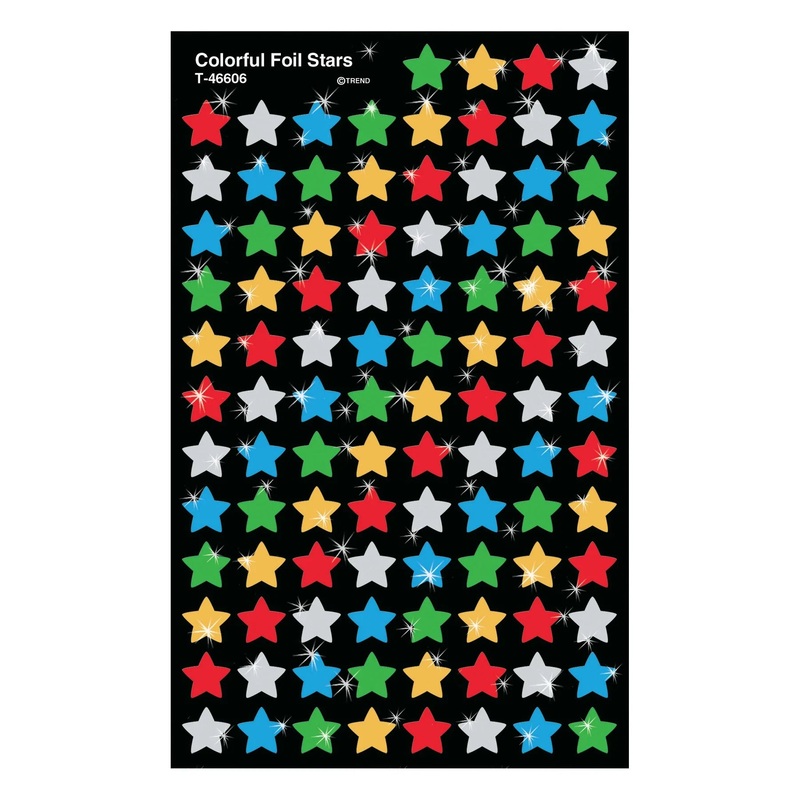 Colorful Stars superShapes Stickers  Foil