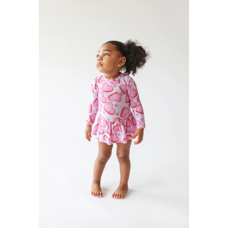 Long Sleeve Basic Twirl Skirt Bodysuit – Besties
