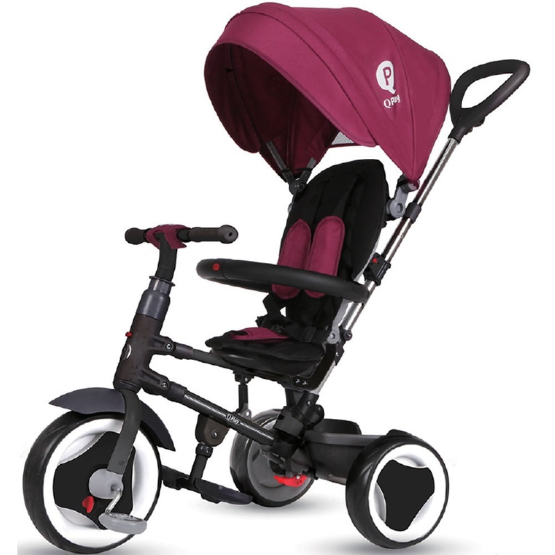 Q Play Rito Folding Trike – Burgundy