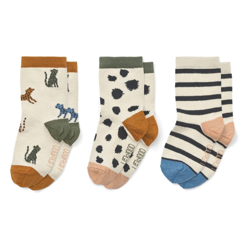 Silas Cotton Socks Leopard Multi