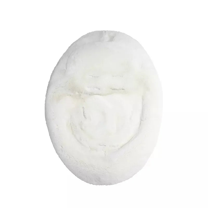 Ultra-Soft Faux Fur Seat Cover for Baby Swing – White
