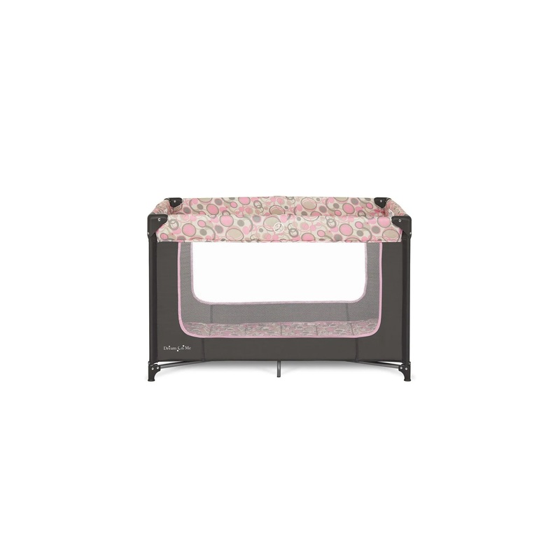Zodiak Portable Play Yard With Carry Bag, Grey/Pink