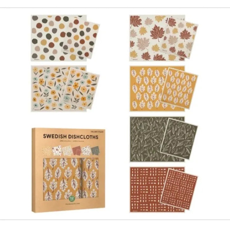 Autumn Blossom Dishcloths – 12 Pack