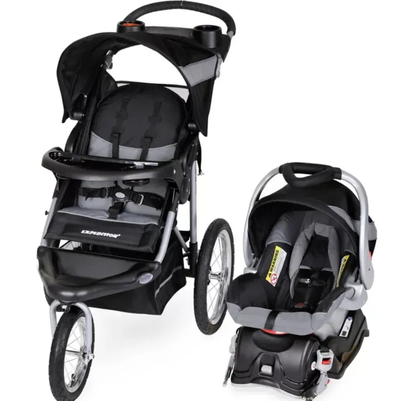 Expedition Jogger Travel System with EZ Flex-Loc Infant Car Seat, Millenium White ( See Description)
