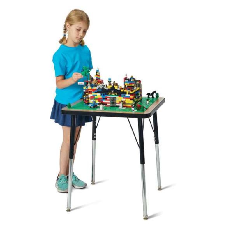 Jonti-Craft Adjustable Building Table Traditional Brick Compatible 24-31″H