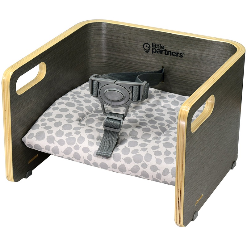 Little Partners Mod Booster Seat – Slate Grey w/ Fall Leaves Cushion