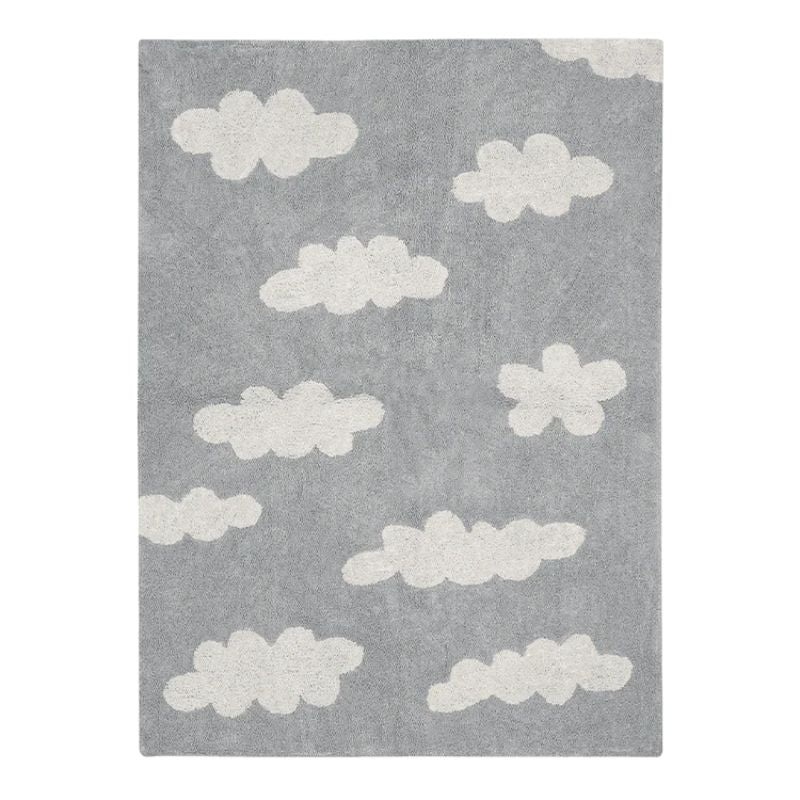 Machine Washable Rug – Clouds Grey