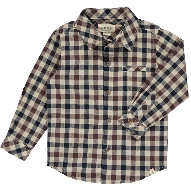 Me & Henry Atwood Woven Shirt | Brown/Black Plaid