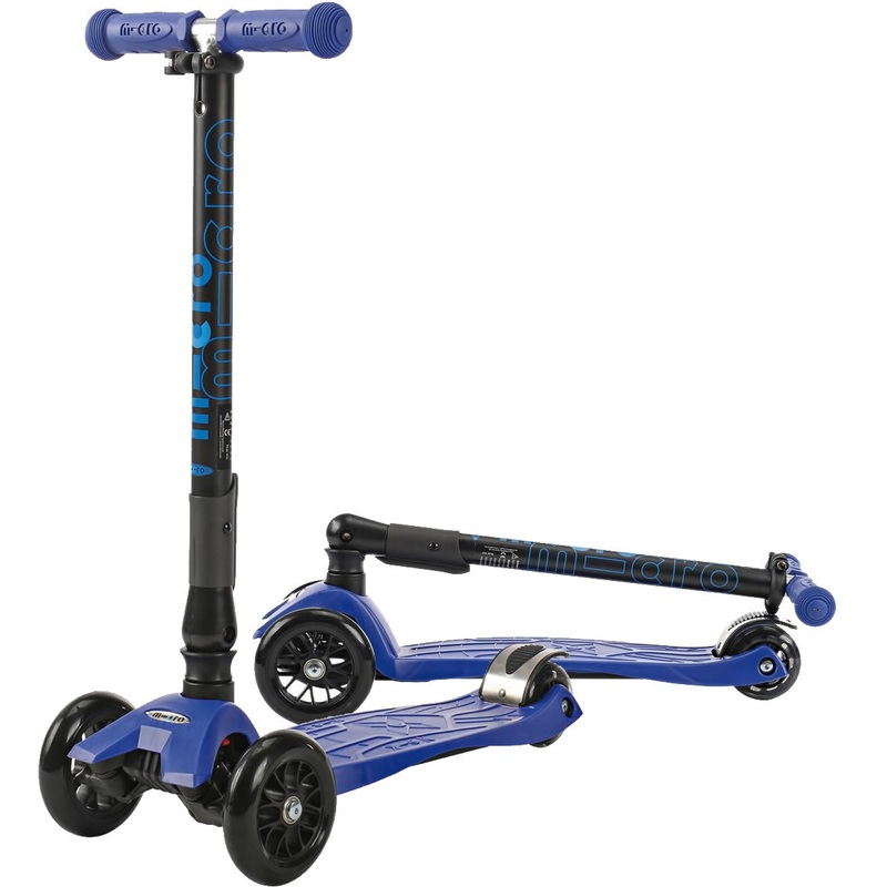 Micro Kickboard Maxi Scooter with Foldable T-Bar – Blue