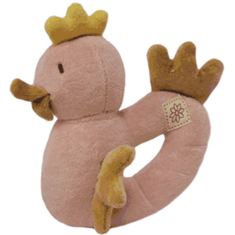 MiYim Simply Organic Cotton Chicken Rattle in Pink