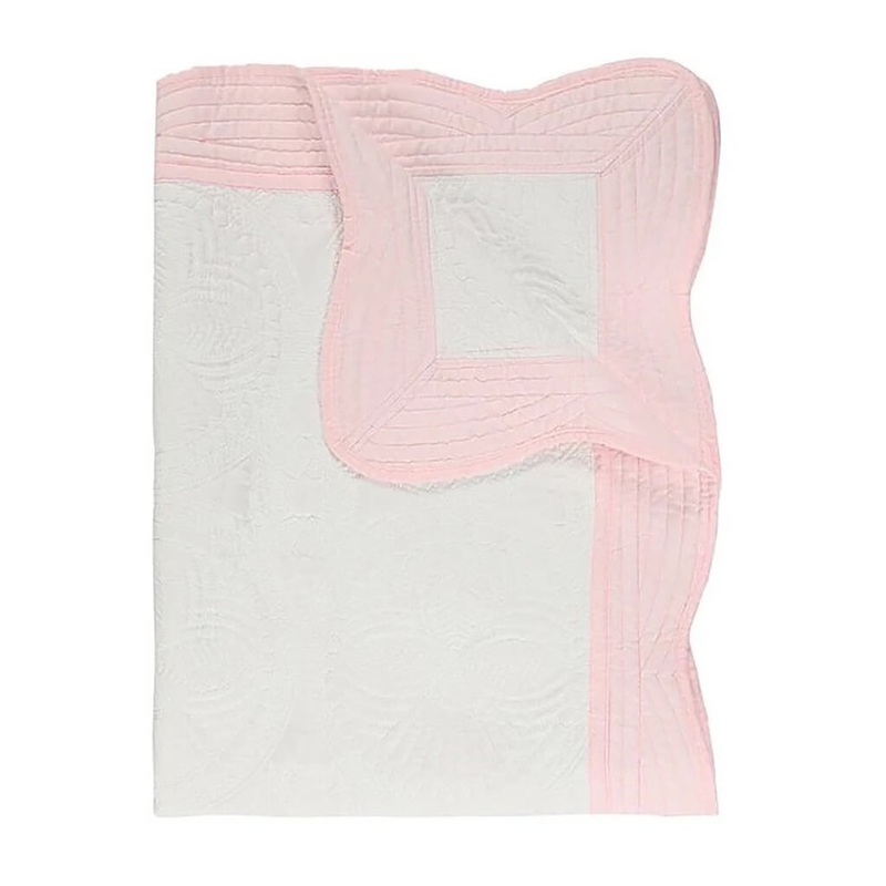 Monogram Quilt – White/Pink