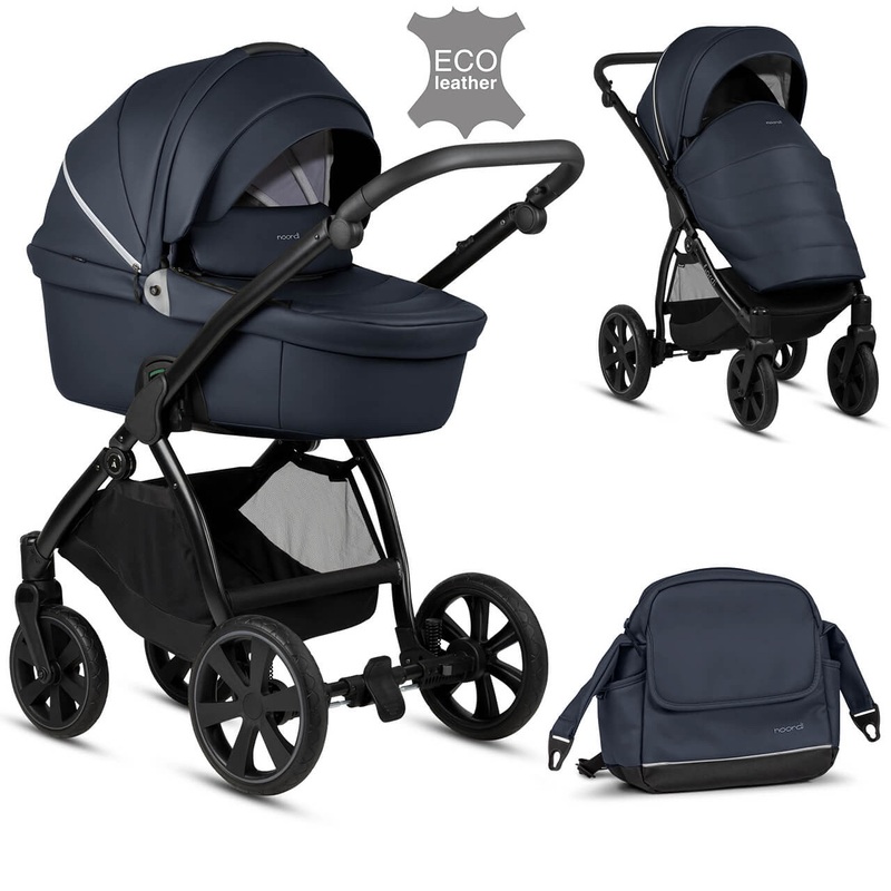 Noordi Fjordi Leather 2-in-1 Pram – Twilight