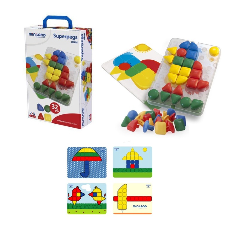 Super Pegs Mini Set (Board with 4 cards + 32 pegs)