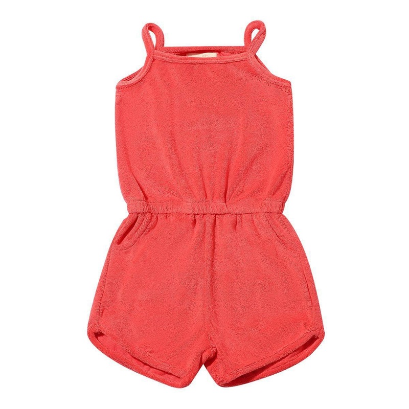 Vignette – Terry Tank Romper – Coral