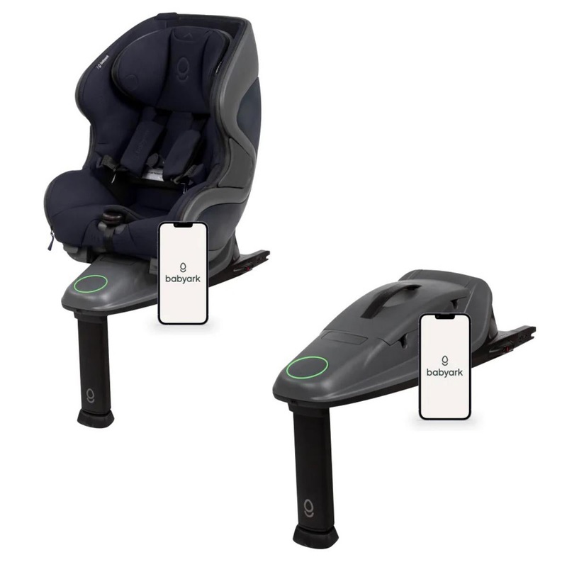 Babyark Smart Convertible Car Seat + Extra Base Bundle – Charcoal Grey / Midnight Blue