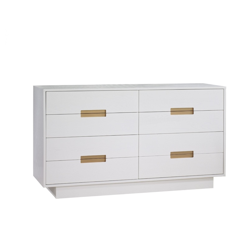 Natart Juvenile Como 8 Drawer Double Dresser 52 – White