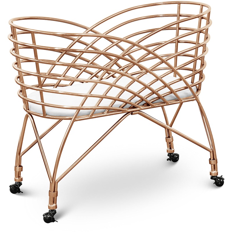 Nursery Works Aura Metal Bassinet – Rose Gold